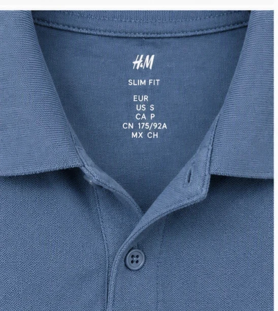 Polo H&M azul claro – Ajustado – Talla S – Básico esencial – photo 2